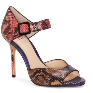 Vince Camuto Retro Python Heels